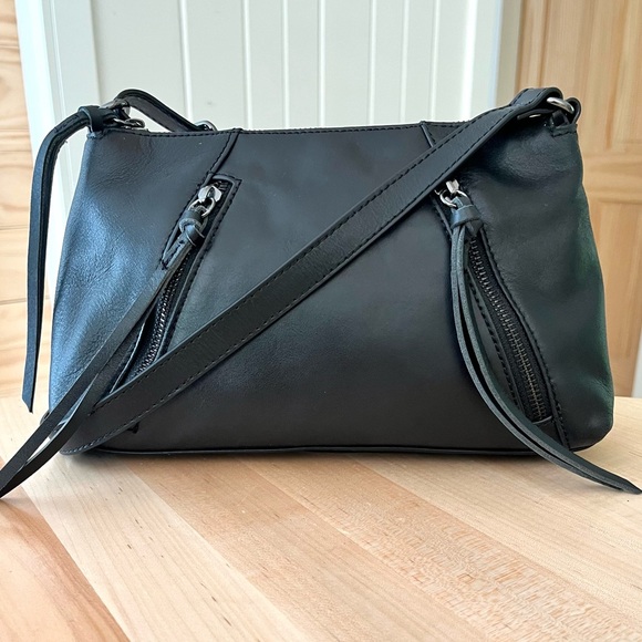 Joe’s Jeans Elegant Black Leather Crossbody - Picture 1 of 10